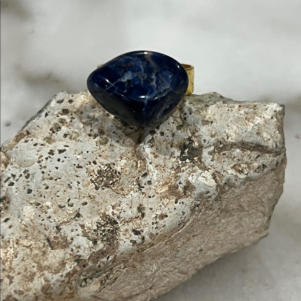 Blue Banded Sodalite Women's Ring